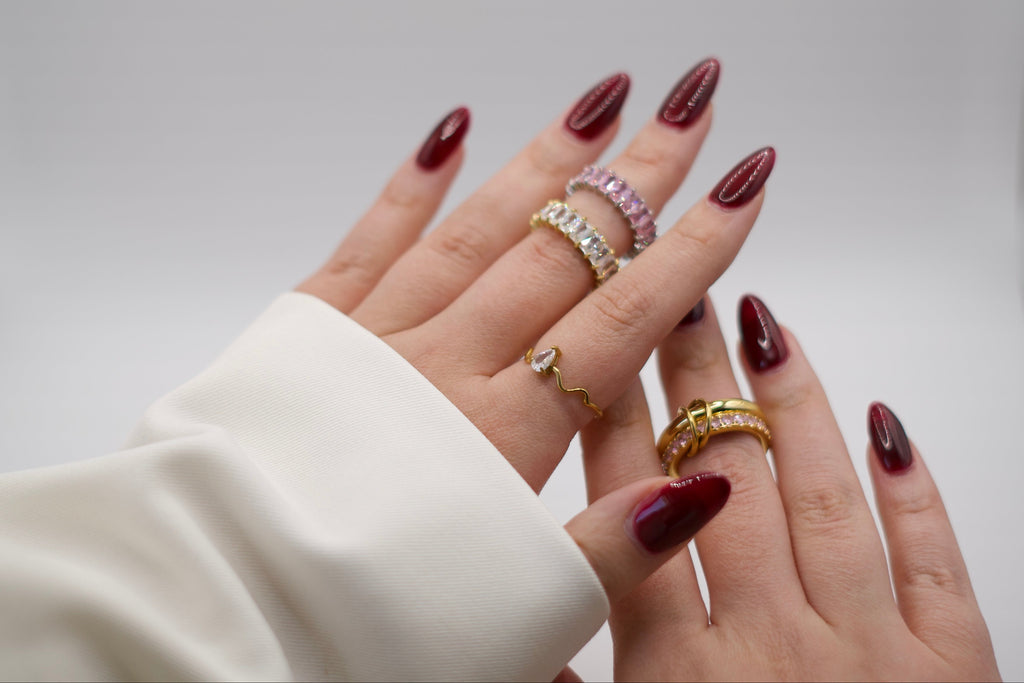 Cube Stones Rose Ring