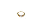 Golden Pearl Wave Ring