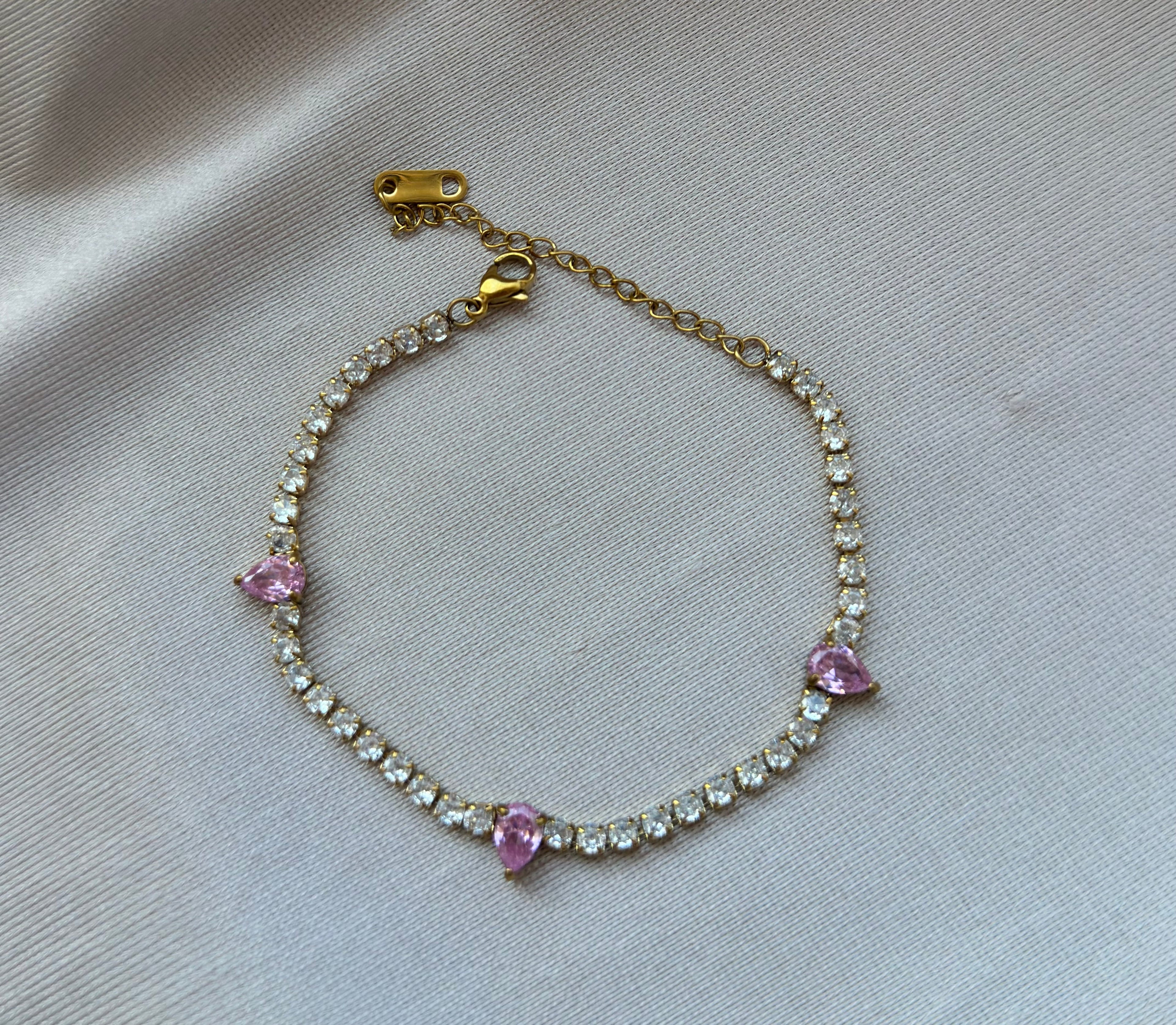 Pink Drop Armband