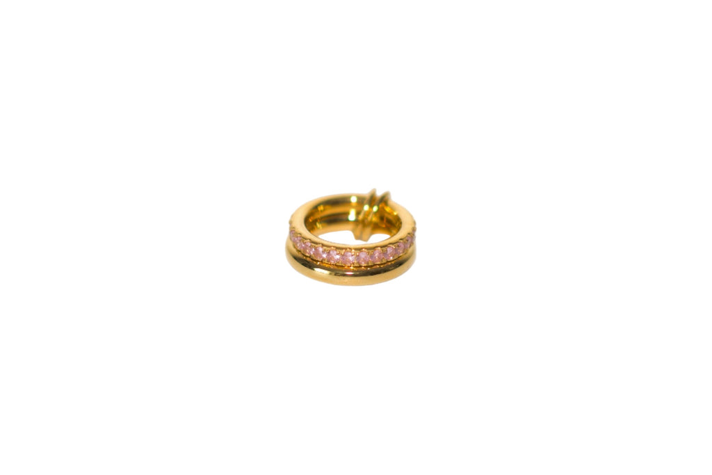Pink-Zirkonia-Doppelring